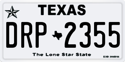TX license plate DRP2355