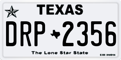 TX license plate DRP2356