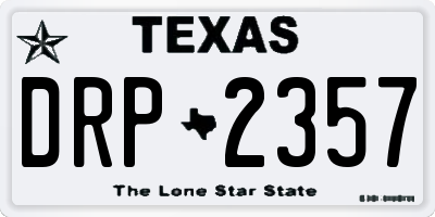 TX license plate DRP2357
