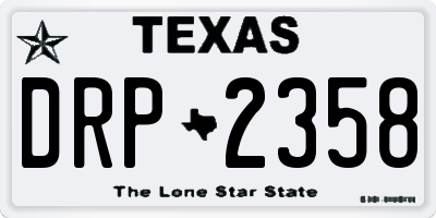 TX license plate DRP2358
