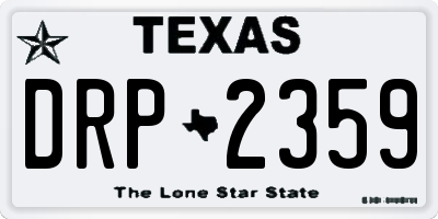 TX license plate DRP2359