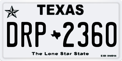 TX license plate DRP2360