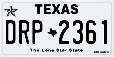 TX license plate DRP2361