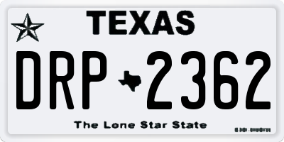 TX license plate DRP2362