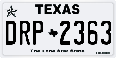 TX license plate DRP2363