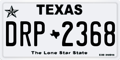 TX license plate DRP2368