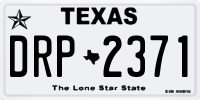 TX license plate DRP2371