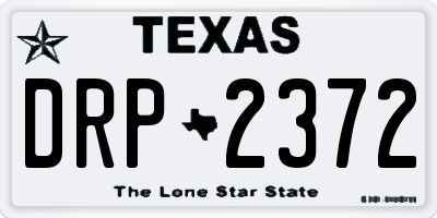 TX license plate DRP2372