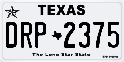 TX license plate DRP2375