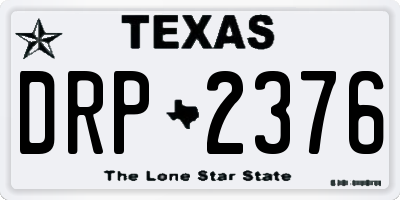 TX license plate DRP2376