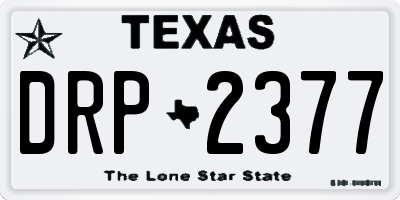 TX license plate DRP2377