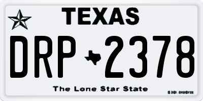 TX license plate DRP2378