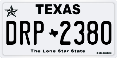 TX license plate DRP2380