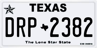 TX license plate DRP2382