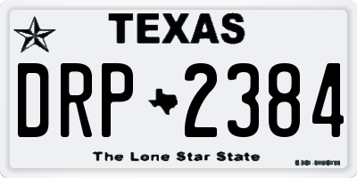 TX license plate DRP2384