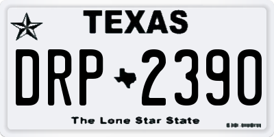TX license plate DRP2390