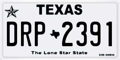 TX license plate DRP2391