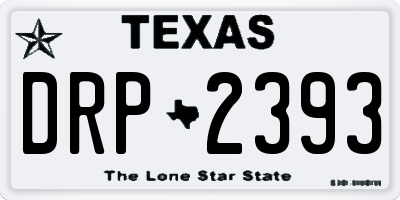 TX license plate DRP2393