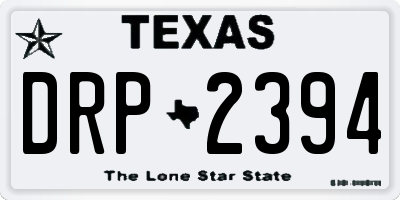TX license plate DRP2394