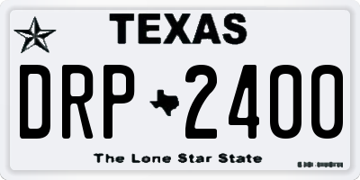 TX license plate DRP2400