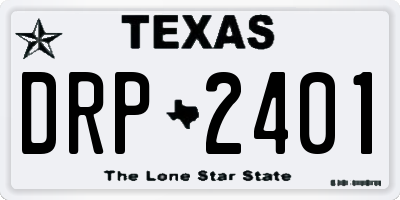 TX license plate DRP2401