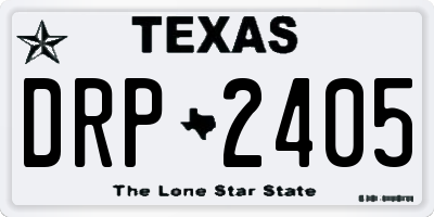 TX license plate DRP2405