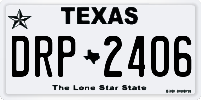 TX license plate DRP2406