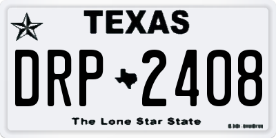 TX license plate DRP2408
