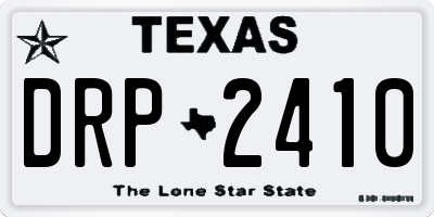 TX license plate DRP2410