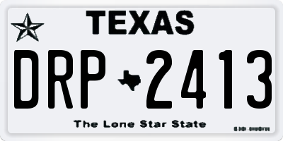 TX license plate DRP2413
