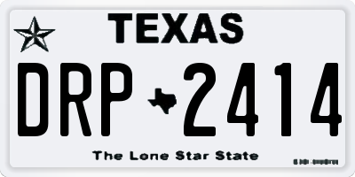 TX license plate DRP2414