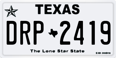 TX license plate DRP2419