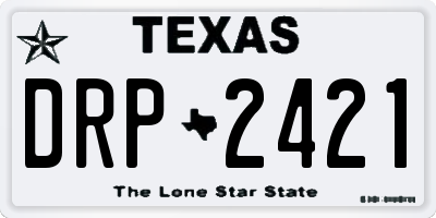 TX license plate DRP2421