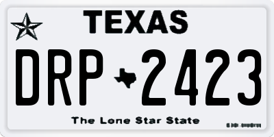 TX license plate DRP2423