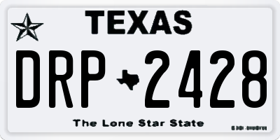 TX license plate DRP2428