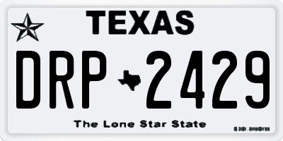 TX license plate DRP2429