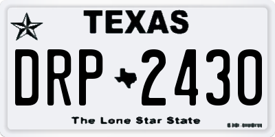 TX license plate DRP2430