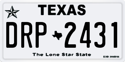 TX license plate DRP2431