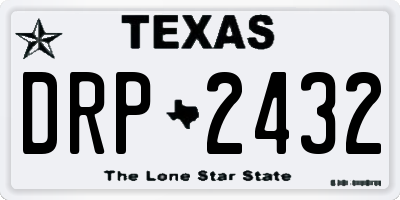 TX license plate DRP2432