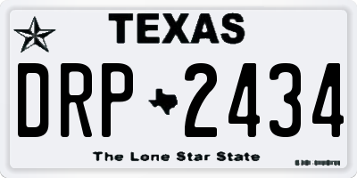 TX license plate DRP2434