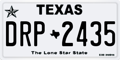 TX license plate DRP2435