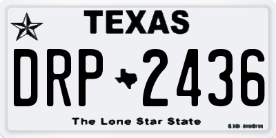 TX license plate DRP2436