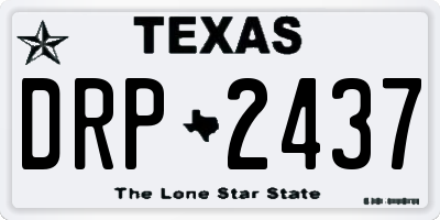 TX license plate DRP2437