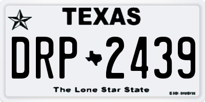 TX license plate DRP2439