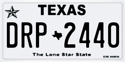 TX license plate DRP2440