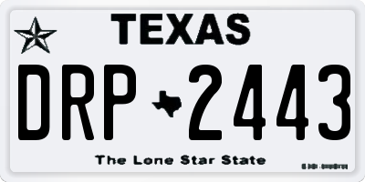 TX license plate DRP2443