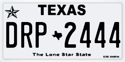 TX license plate DRP2444
