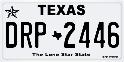 TX license plate DRP2446