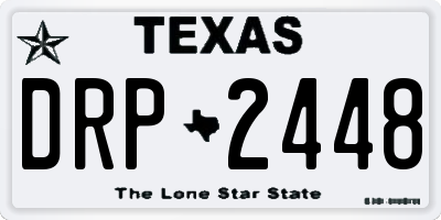 TX license plate DRP2448