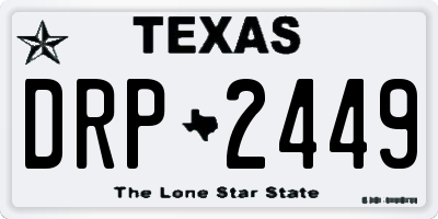 TX license plate DRP2449